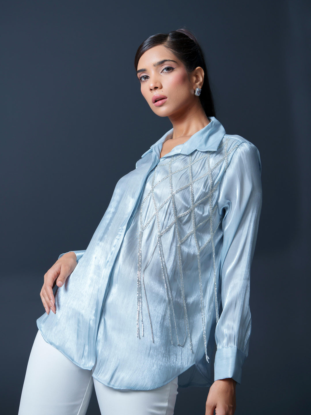 Lysa Club Shirt with handwork on one side