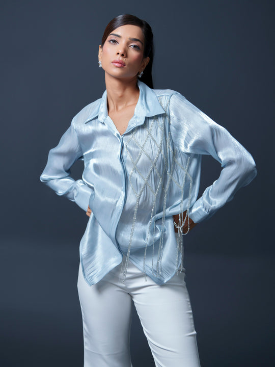 Lysa Club Shirt with handwork on one side