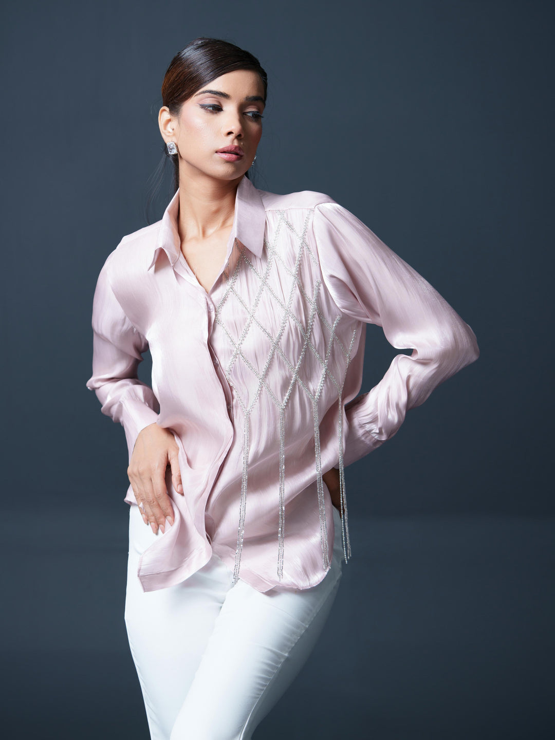 Lysa Club Shirt with handwork on one side