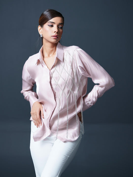 Lysa Club Shirt with handwork on one side