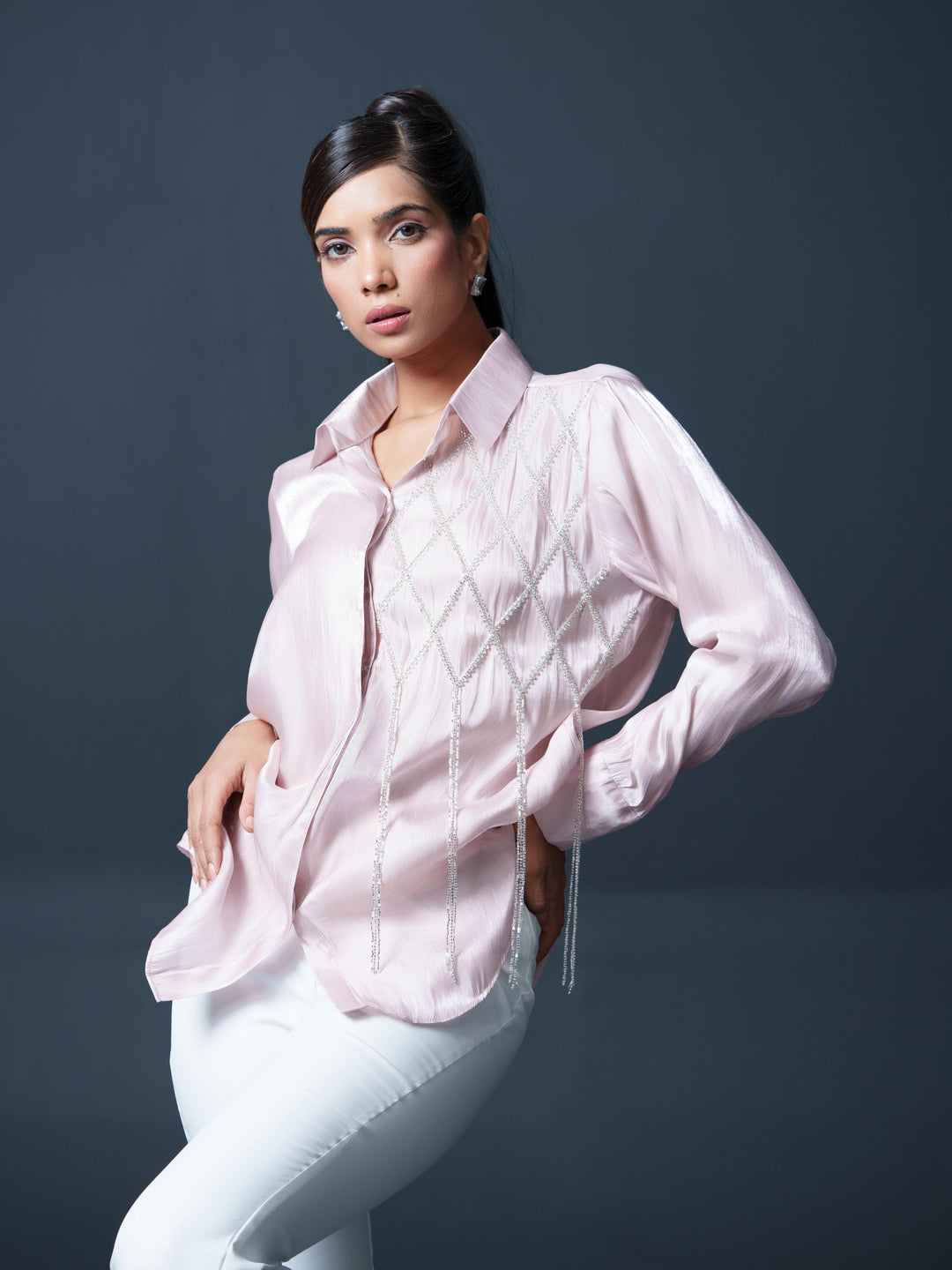 Lysa Club Shirt with handwork on one side