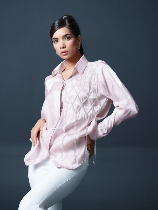 Lysa Club Shirt with handwork on one side
