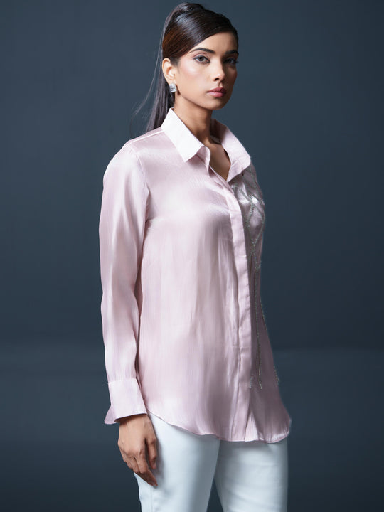 Lysa Club Shirt with handwork on one side