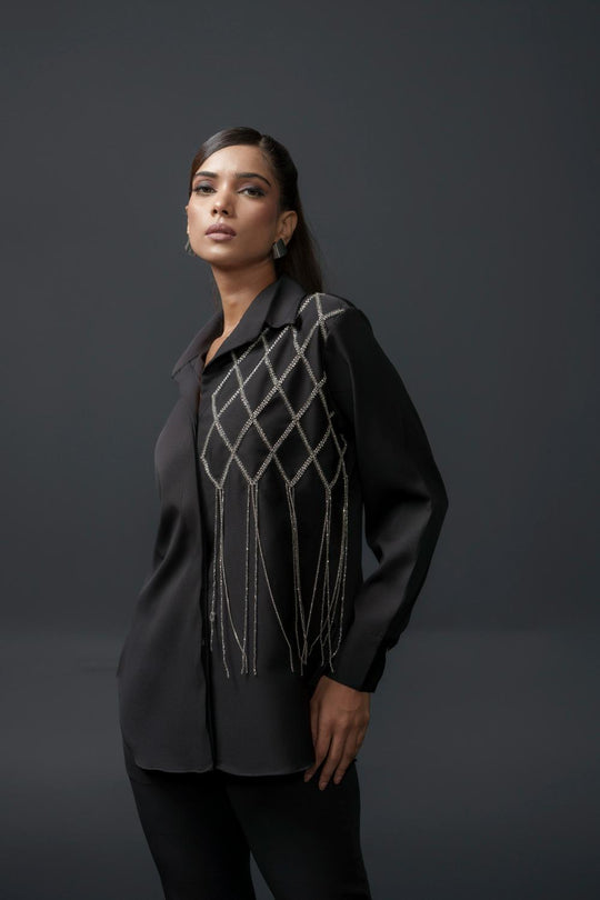 Lysa Club Shirt with handwork on one side