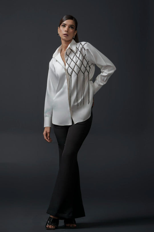 Lysa Club Shirt with handwork on one side