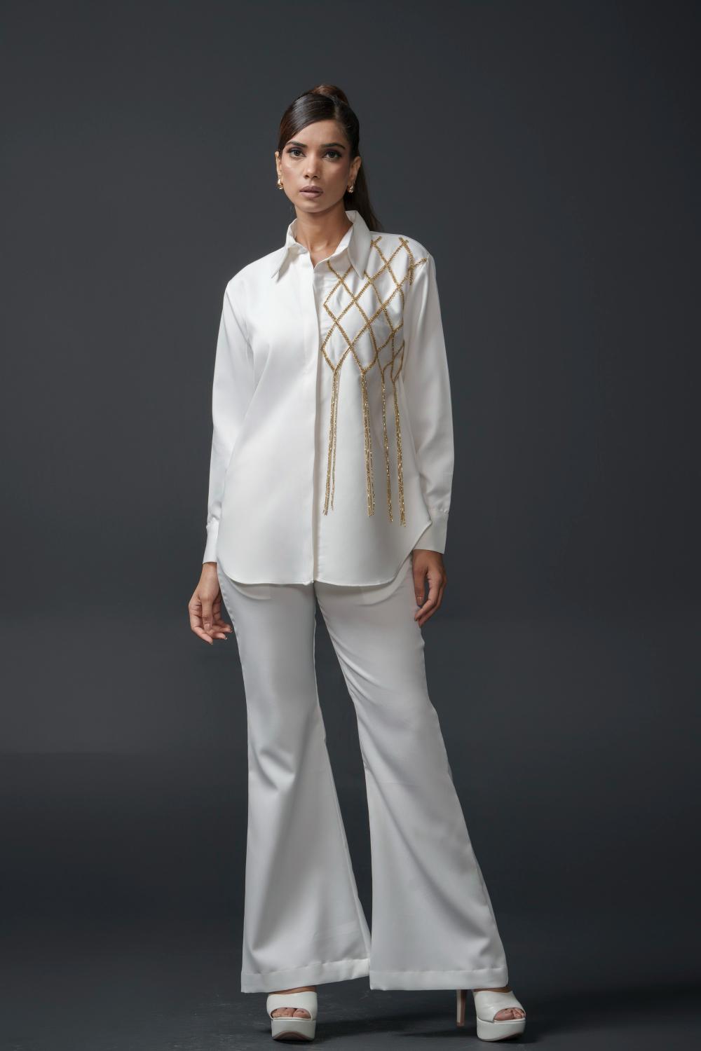 Lysa Club Shirt with handwork on one side