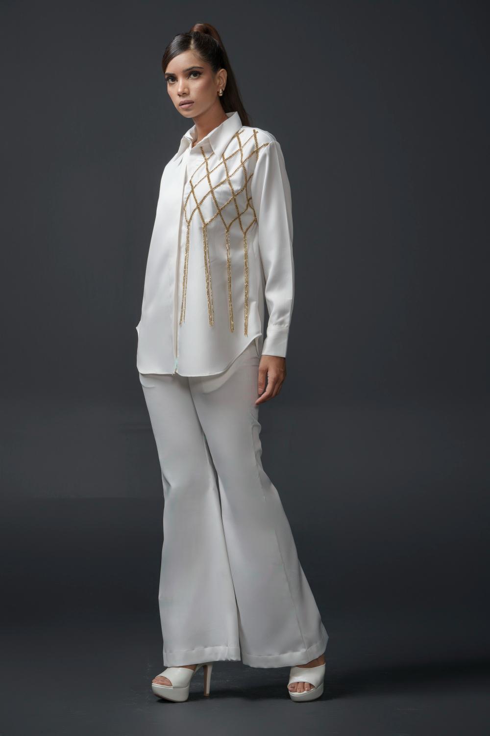 Lysa Club Shirt with handwork on one side