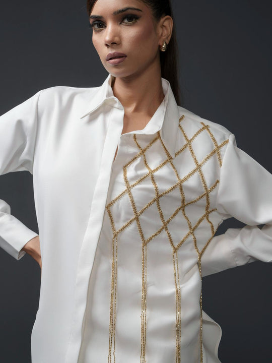 Lysa Club Shirt with handwork on one side