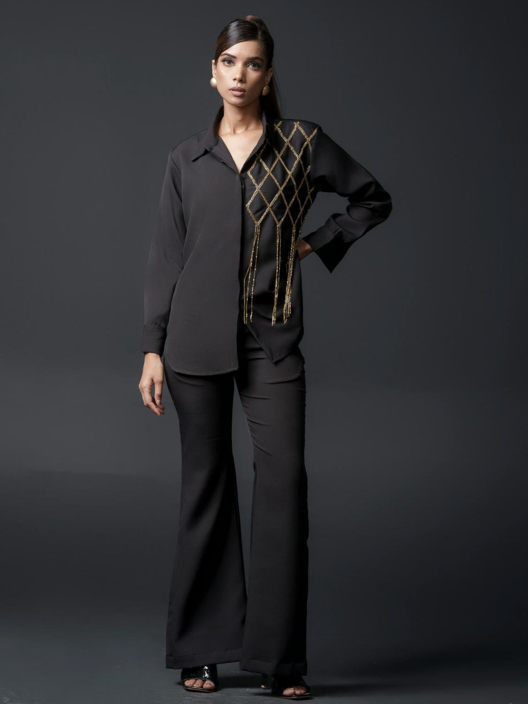 Lysa Club Shirt with handwork on one side