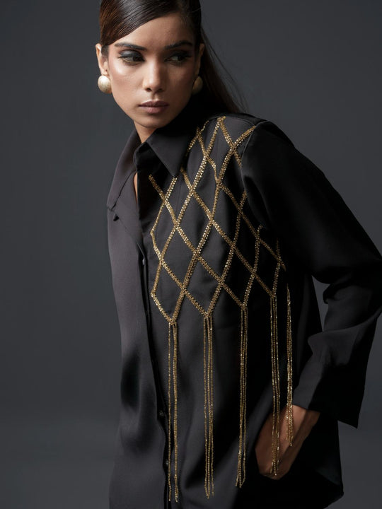 Lysa Club Shirt with handwork on one side