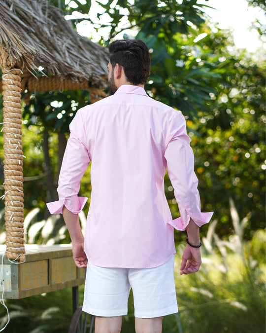 Paradise Men Cotton Shirt with Colored Pocket