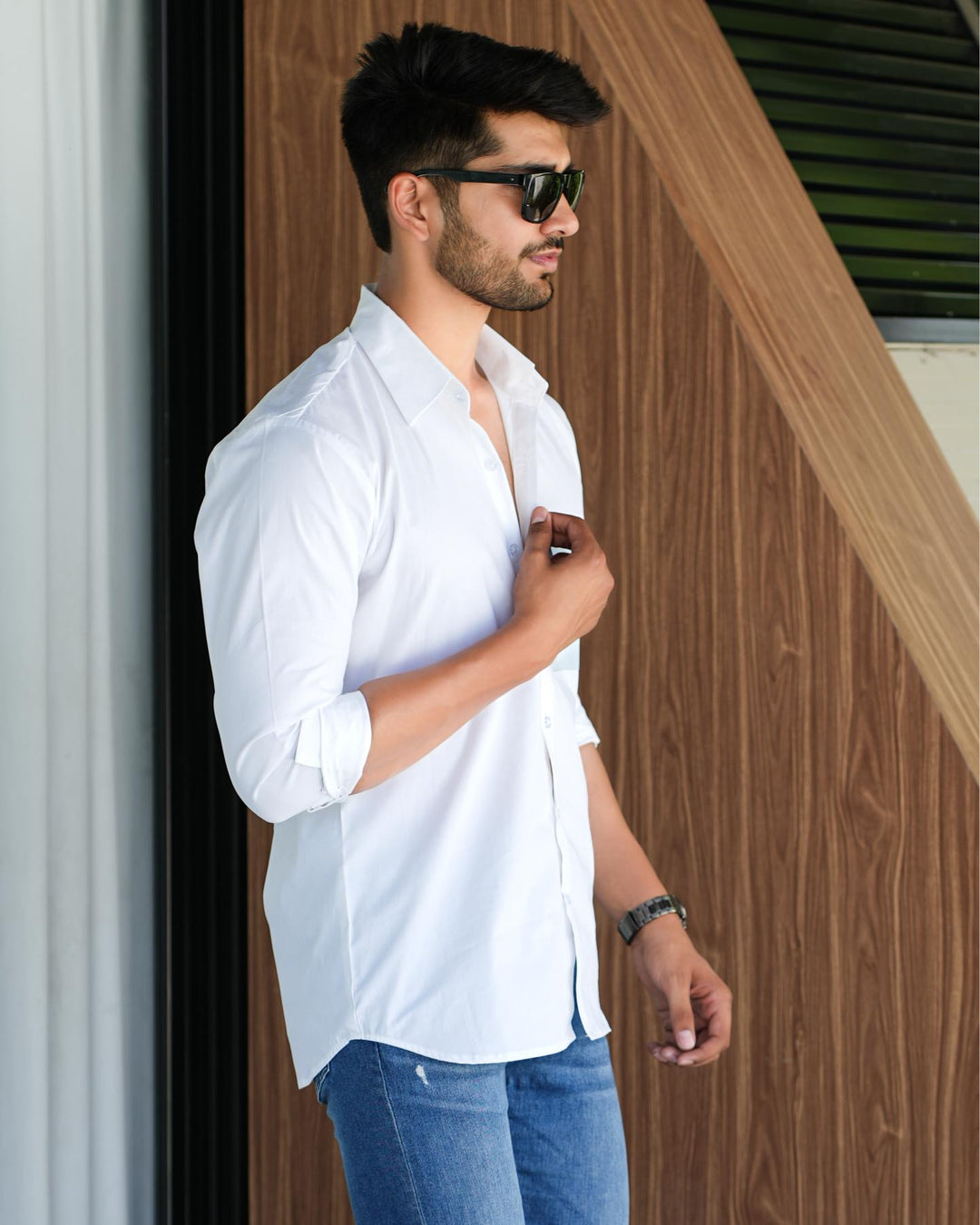 Paradise Men Cotton Shirt with Colored Pocket