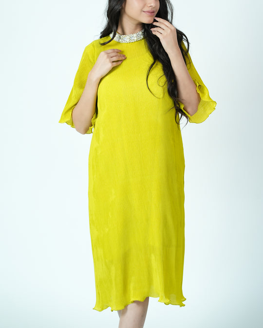 Twinkle -The Pleated Dress with Sleeves