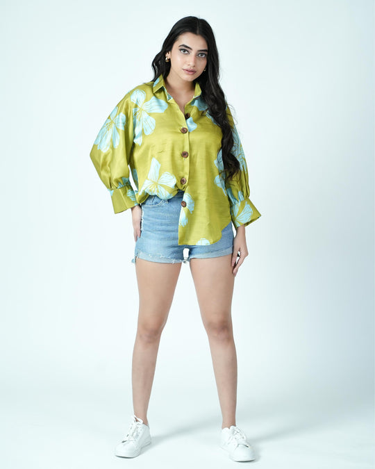 Minty- Bright Printed Summer Shirt