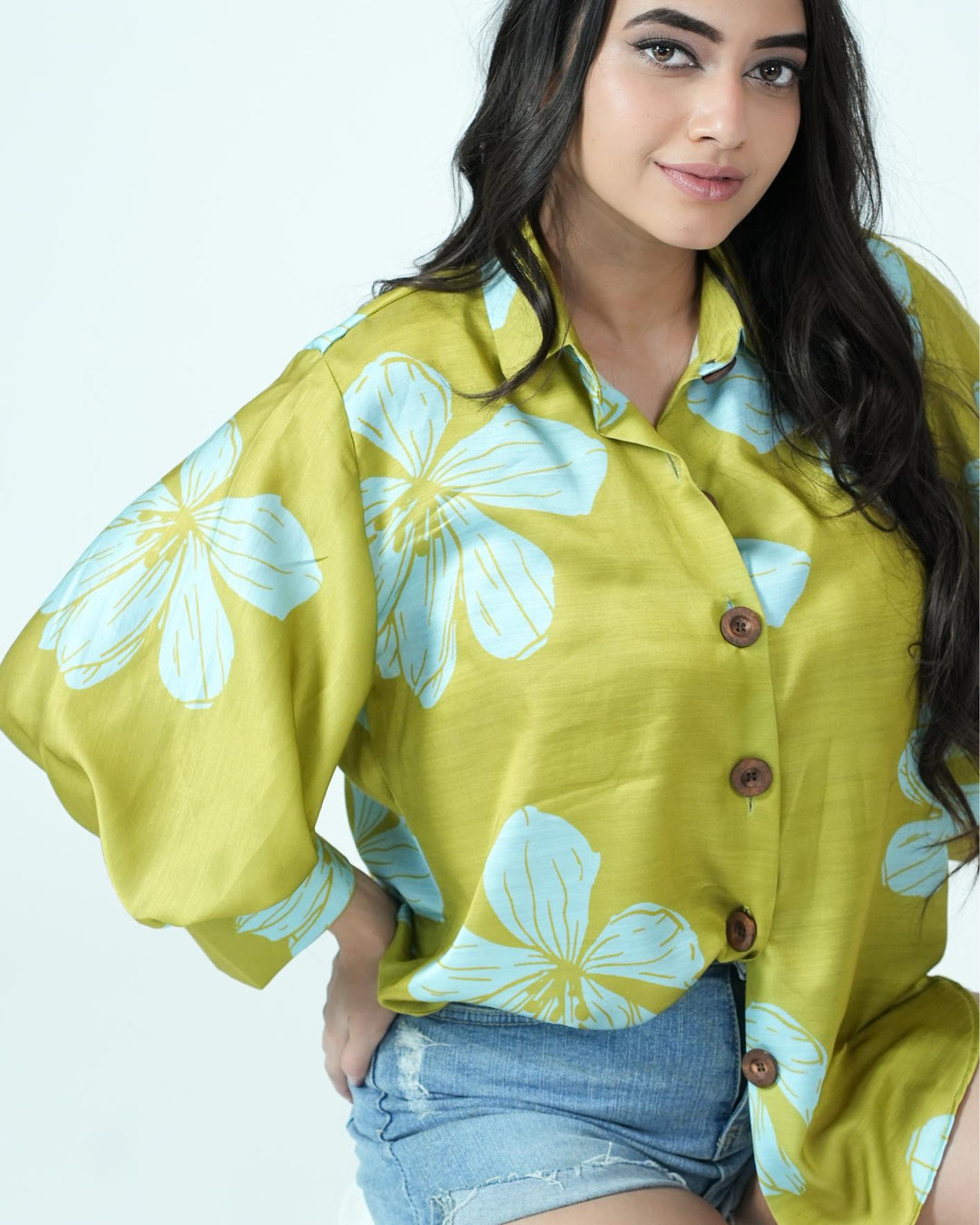 Minty- Bright Printed Summer Shirt