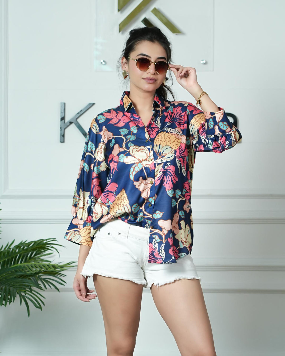 floral cotton shirts ladies