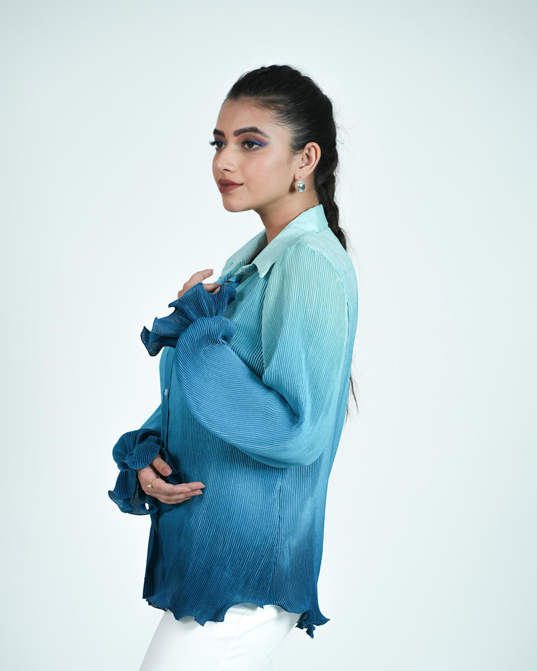 stylish blue shirt for women