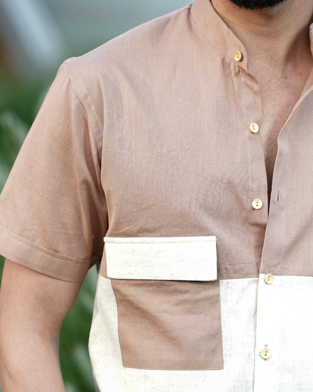 Escape Men Banana Fiber Color Block Men Co-Ord Set