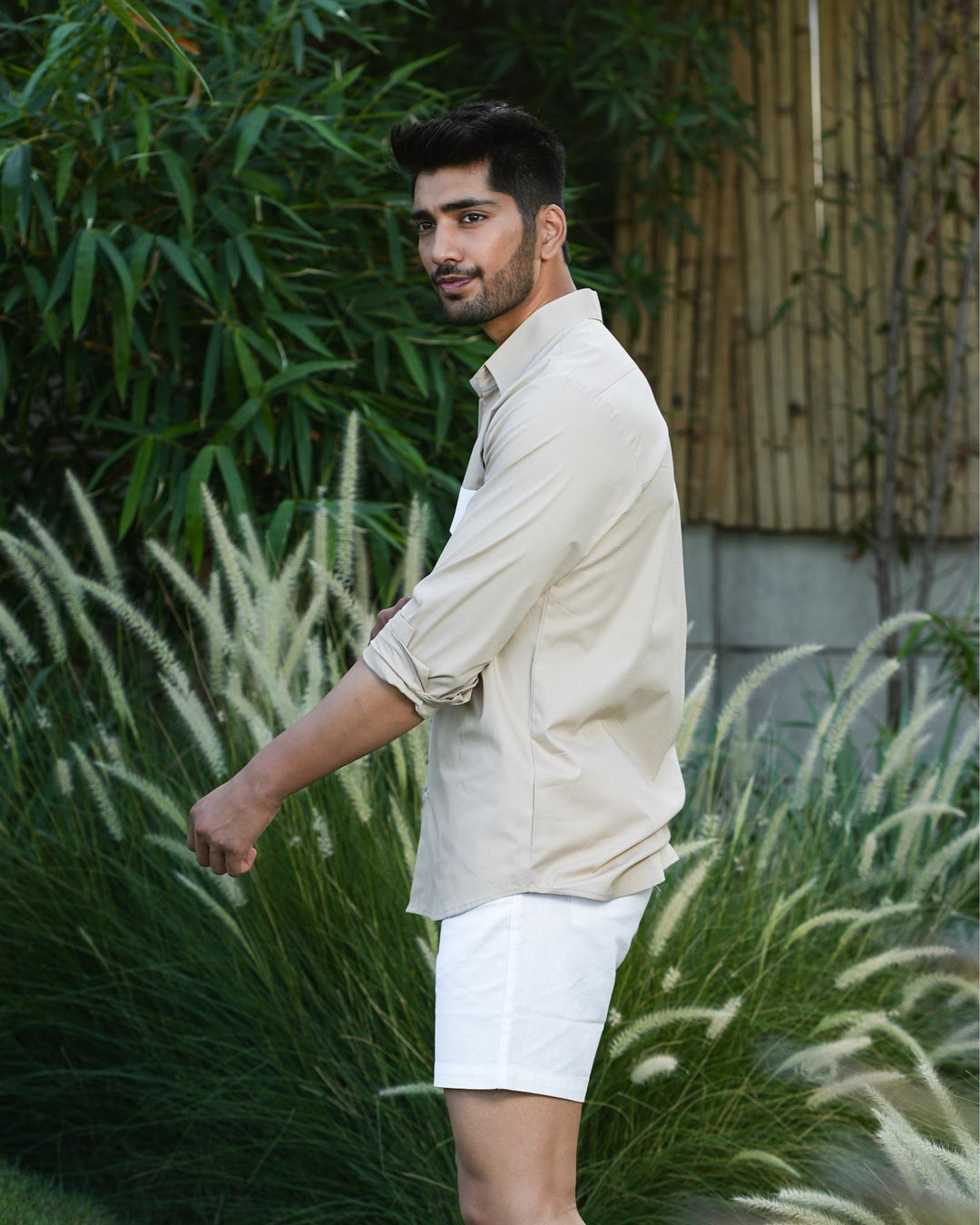 Paradise Men Cotton Shirt with Colored Pocket