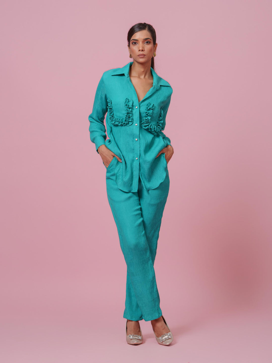 Tuscany- Co-Ord Set in Crushed Fabric
