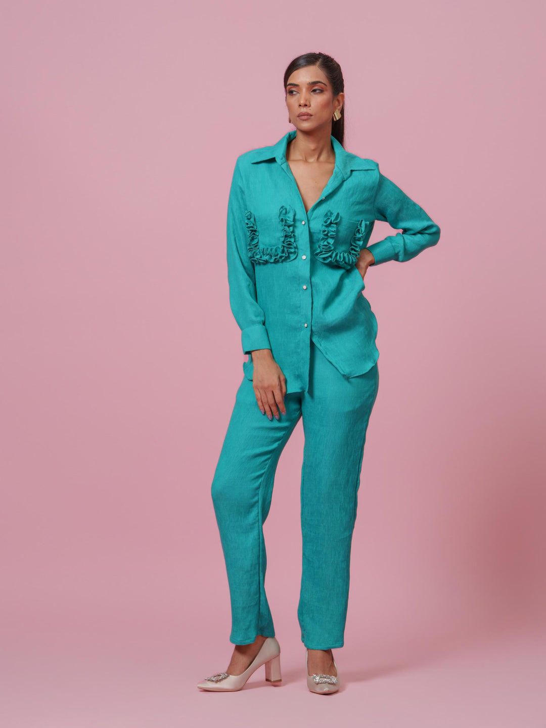 Tuscany- Co-Ord Set in Crushed Fabric