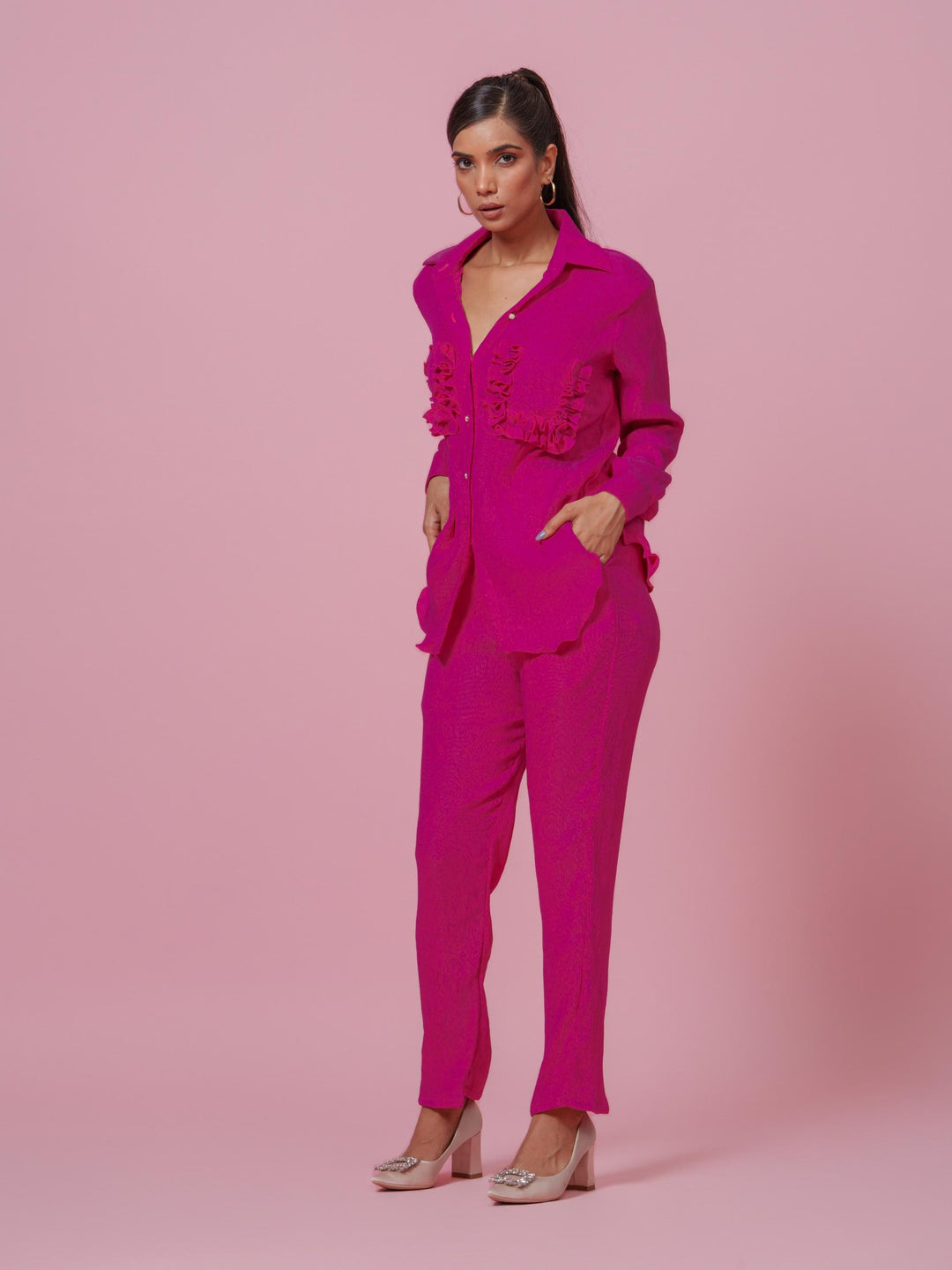 Tuscany- Co-Ord Set in Crushed Fabric