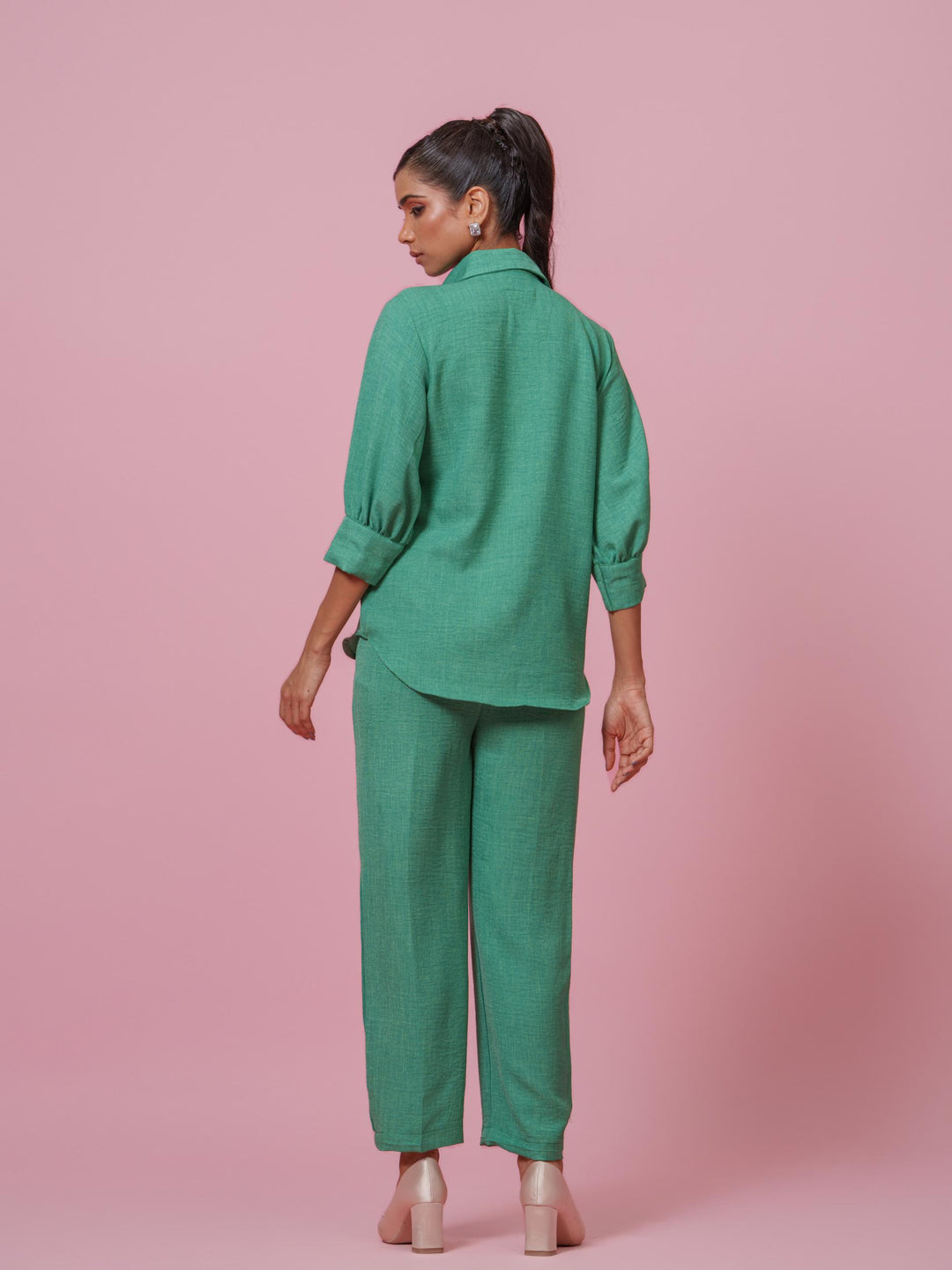 Emma- Premium Linen Hand Embroidered Women Co-Ord Set