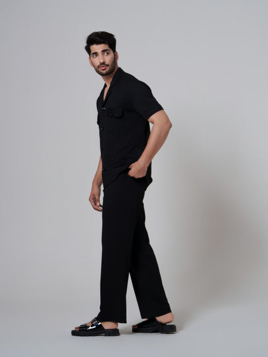 BroCode- Men 2 Pocket Co-Ord Set with pants in premium Popcorn Cotton