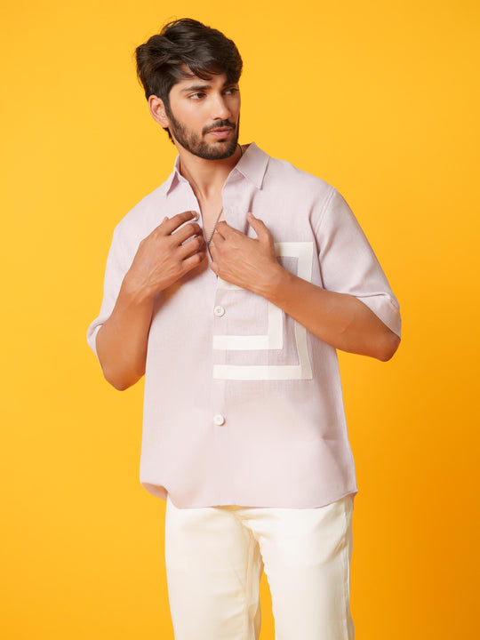 Parker - Solid Colored Shirt with Short Sleeves