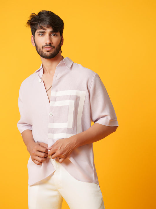 Parker - Solid Colored Shirt with Short Sleeves