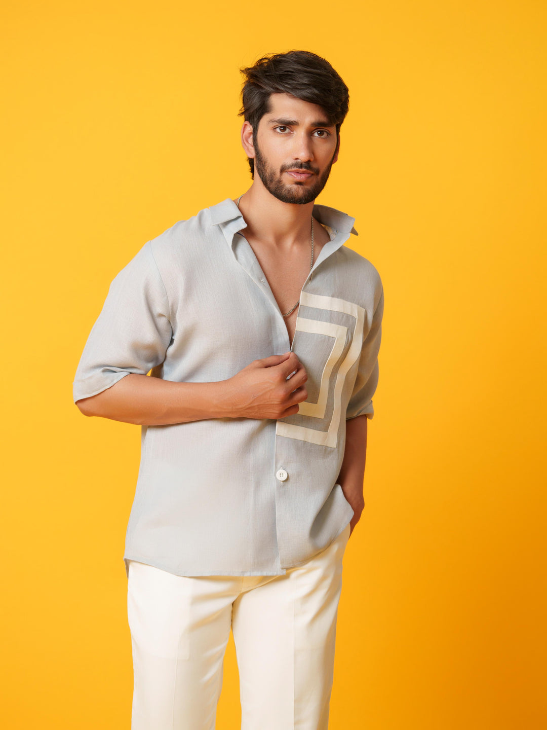 Parker - Solid Colored Shirt with Short Sleeves
