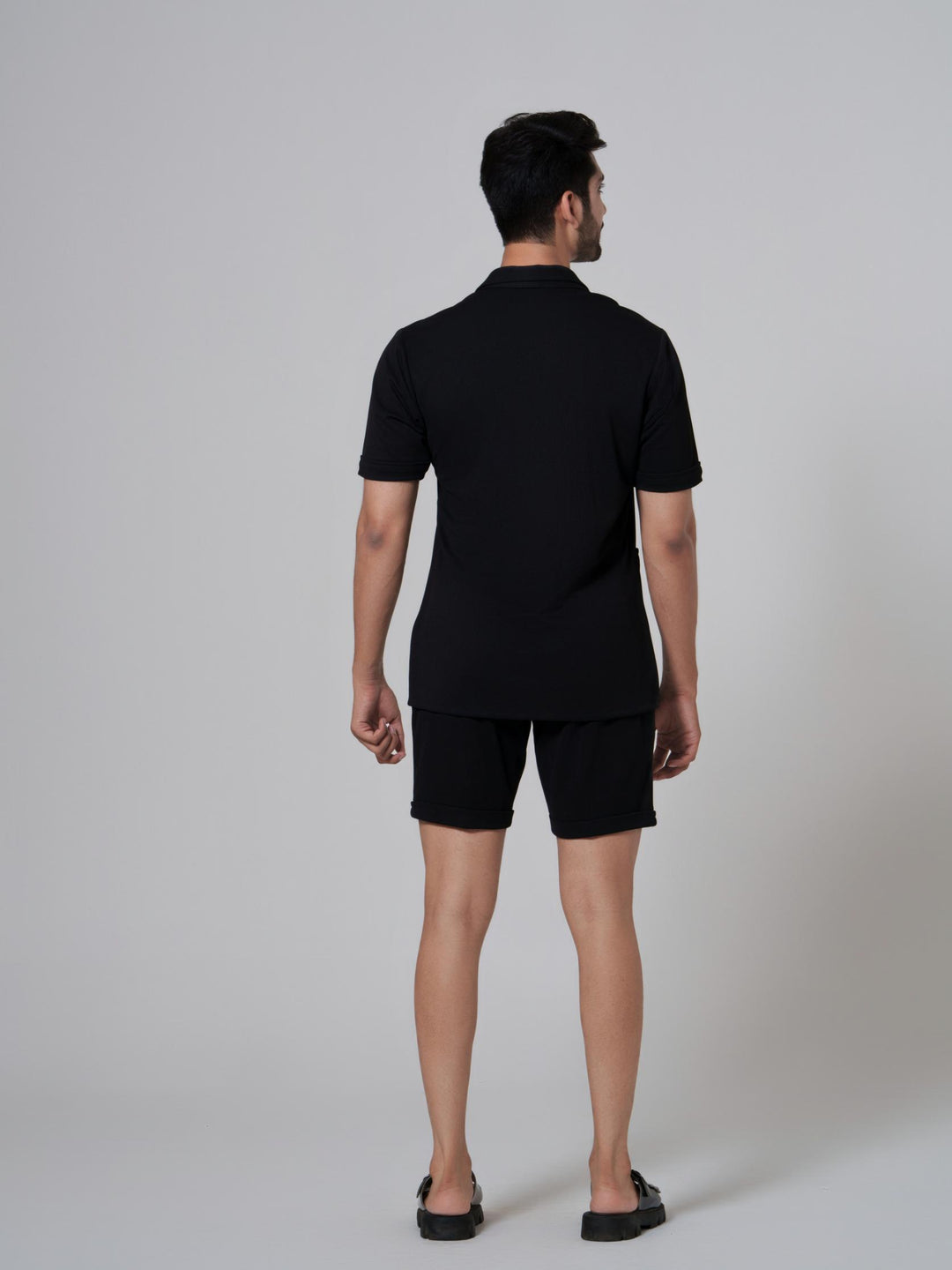 Noha- Two Button Shirt with Shorts in Premium Popcorn cotton