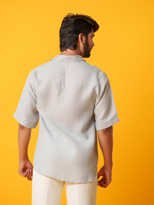 Parker - Solid Colored Shirt with Short Sleeves