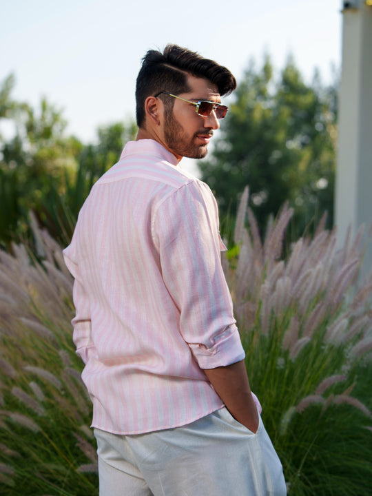 Madox - Men's Full Sleeve Stripted Shirt