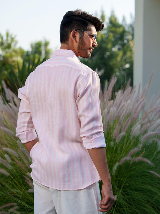 Madox - Men's Full Sleeve Stripted Shirt