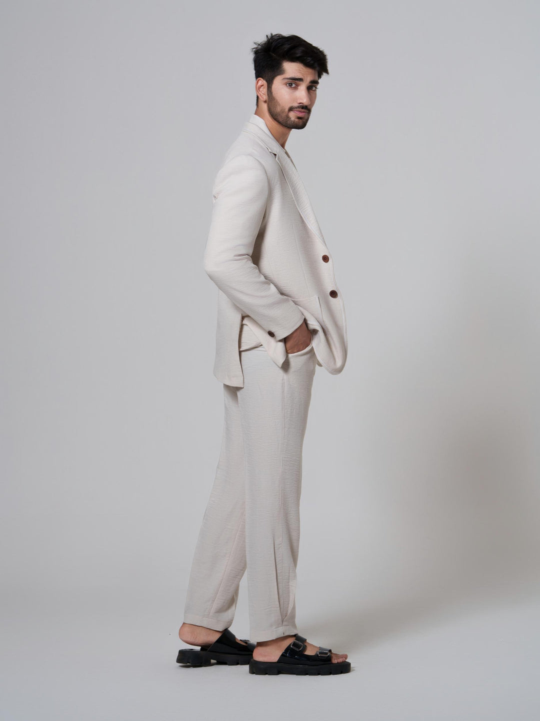 Dapper- Co'ord with Blazer in Cotton Linen (Set of 3)