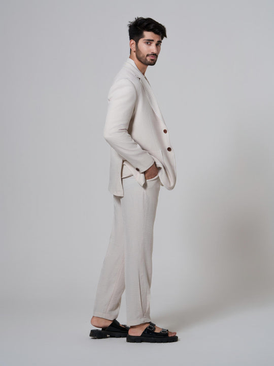 Dapper- Co'ord with Blazer in Cotton Linen (Set of 3)