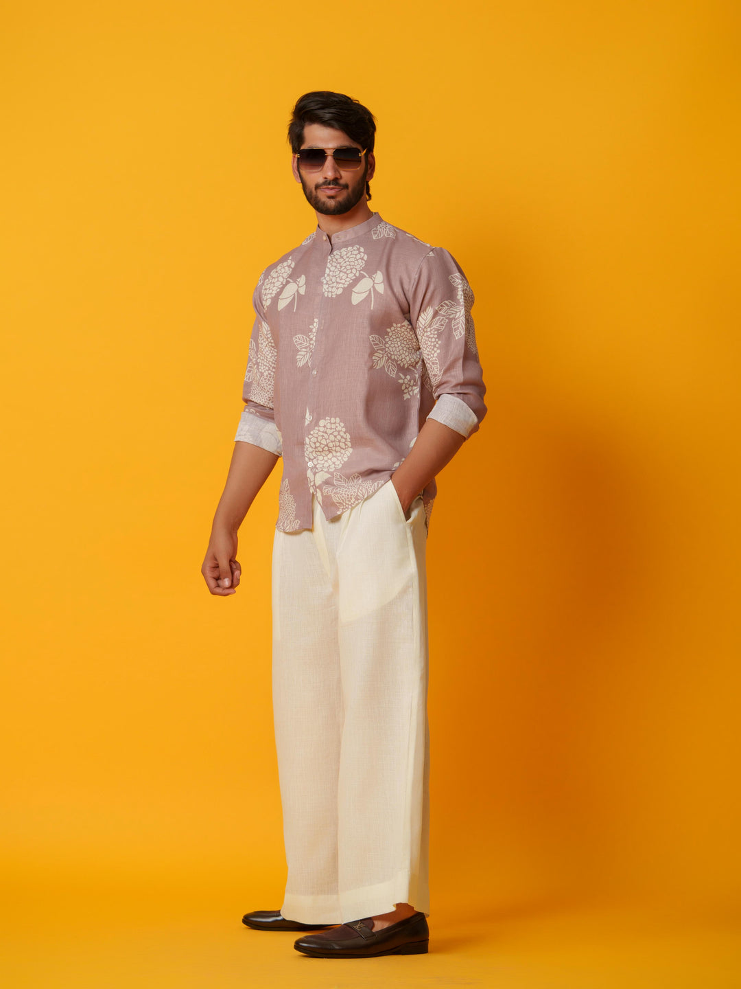 Cedar - Premium Printed Linen Shirt for Men
