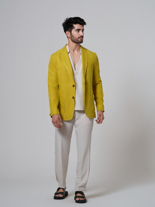 Dapper- Co'ord with Blazer in Cotton Linen (Set of 3)