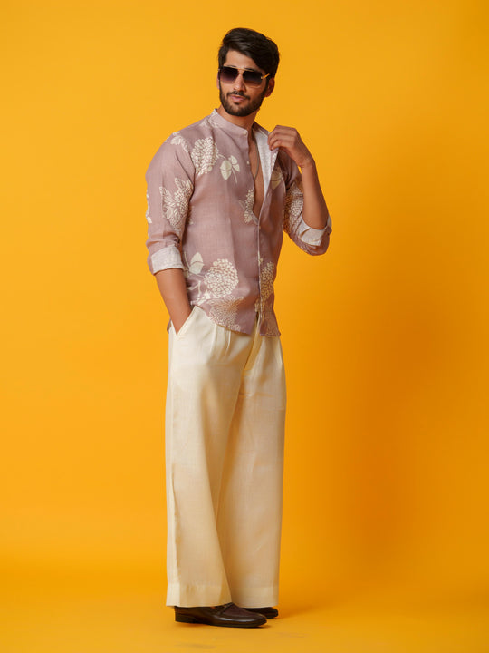 Cedar - Premium Printed Linen Shirt for Men