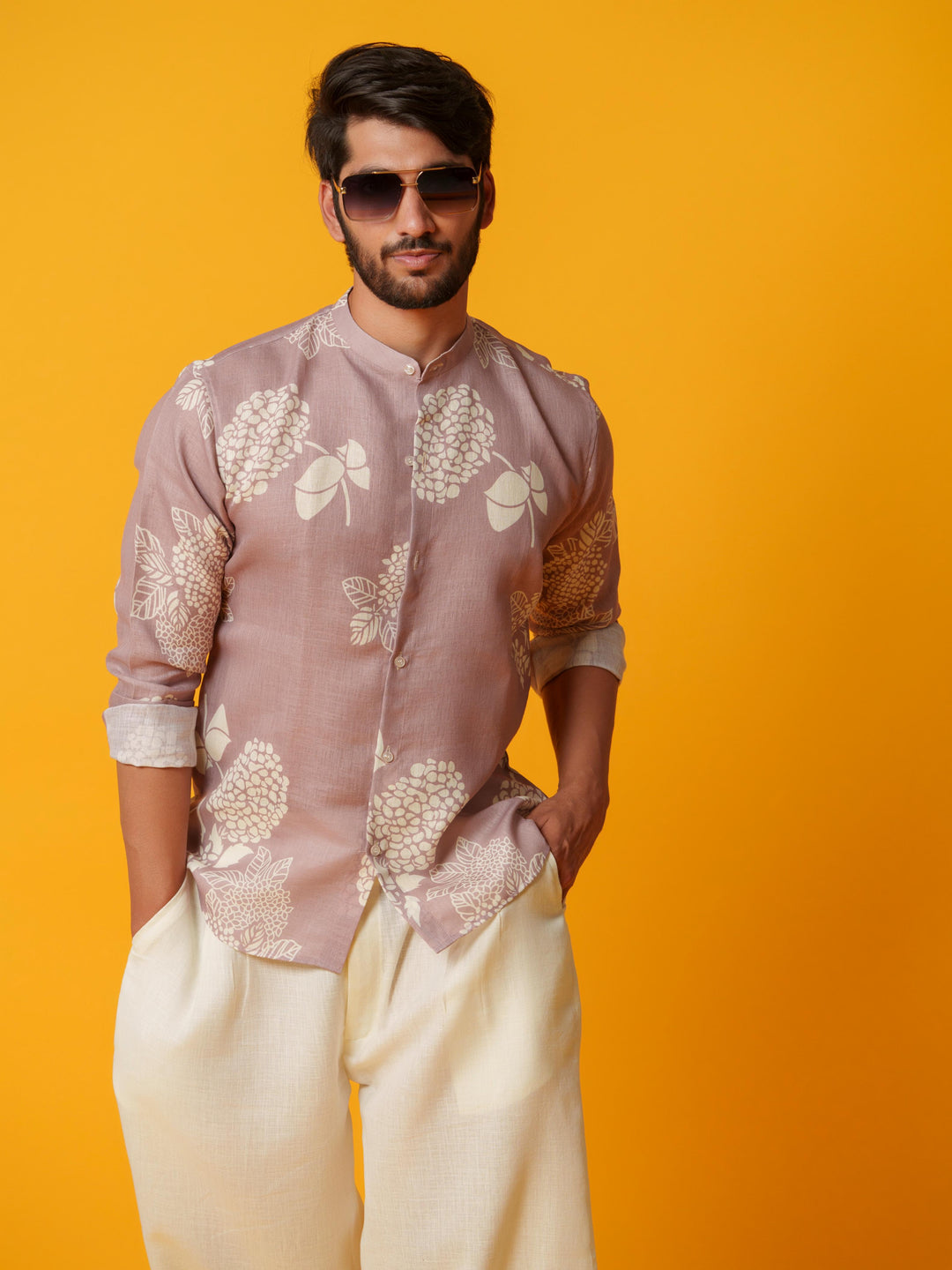 Cedar - Premium Printed Linen Shirt for Men