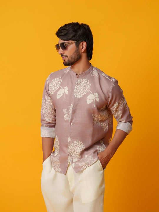 Cedar - Premium Printed Linen Shirt for Men