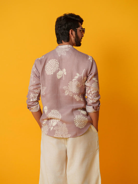 Cedar - Premium Printed Linen Shirt for Men