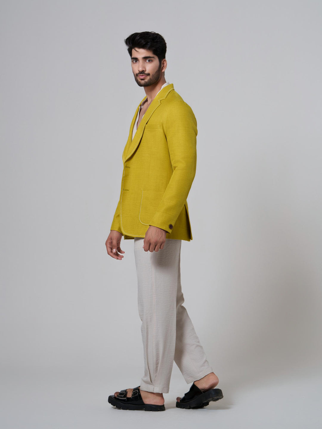 Dapper- Co'ord with Blazer in Cotton Linen (Set of 3)
