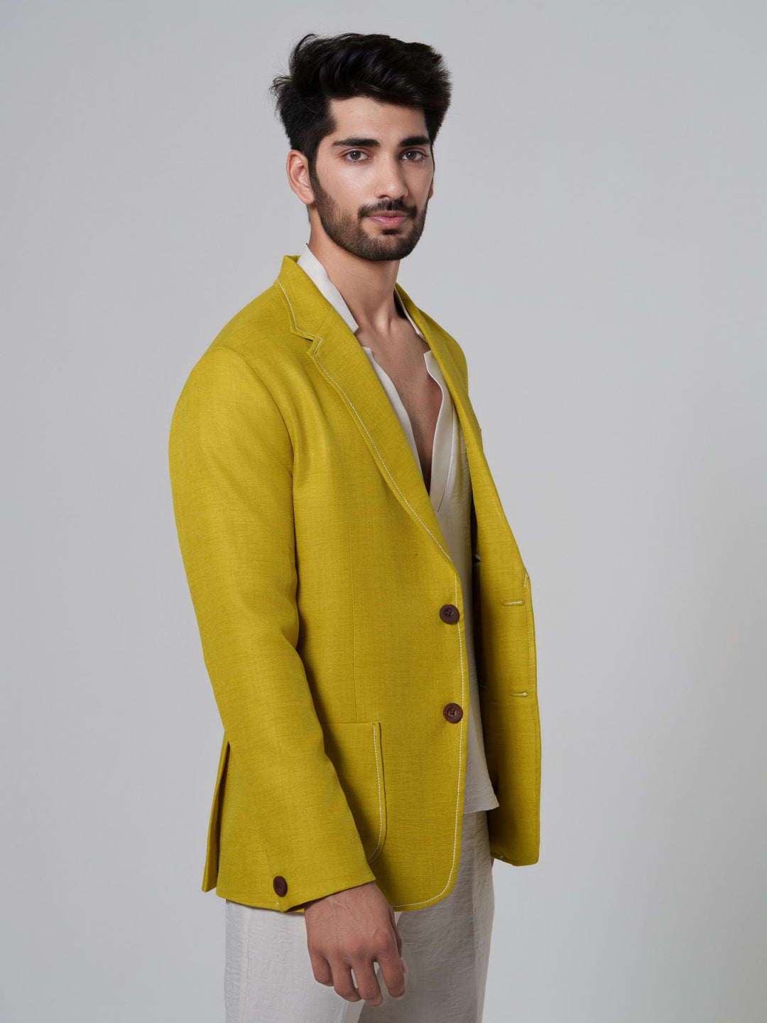 Dapper- Co'ord with Blazer in Cotton Linen (Set of 3)