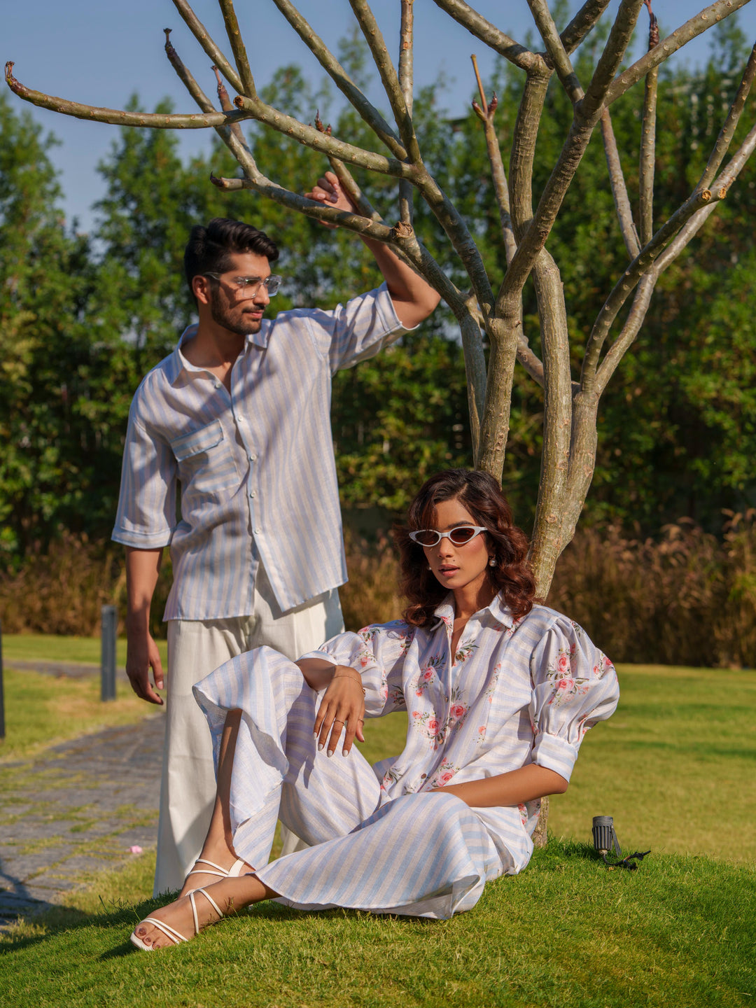 Cyrus & Lily - Men's Shirt and Women's Co'ord Paired Together