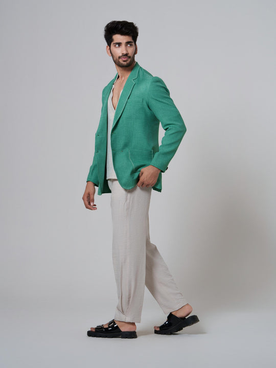 Dapper- Co'ord with Blazer in Cotton Linen (Set of 3)