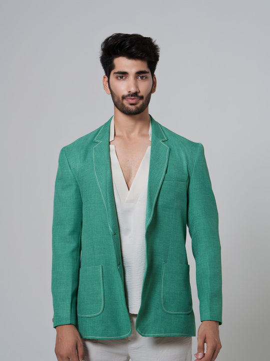 Dapper- Co'ord with Blazer in Cotton Linen (Set of 3)
