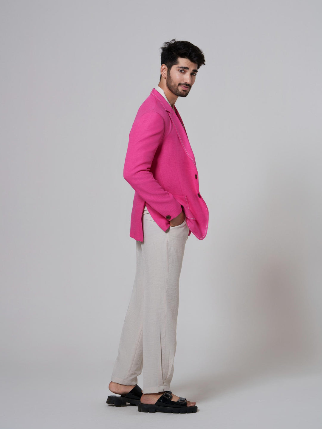 Dapper- Co'ord with Blazer in Cotton Linen (Set of 3)