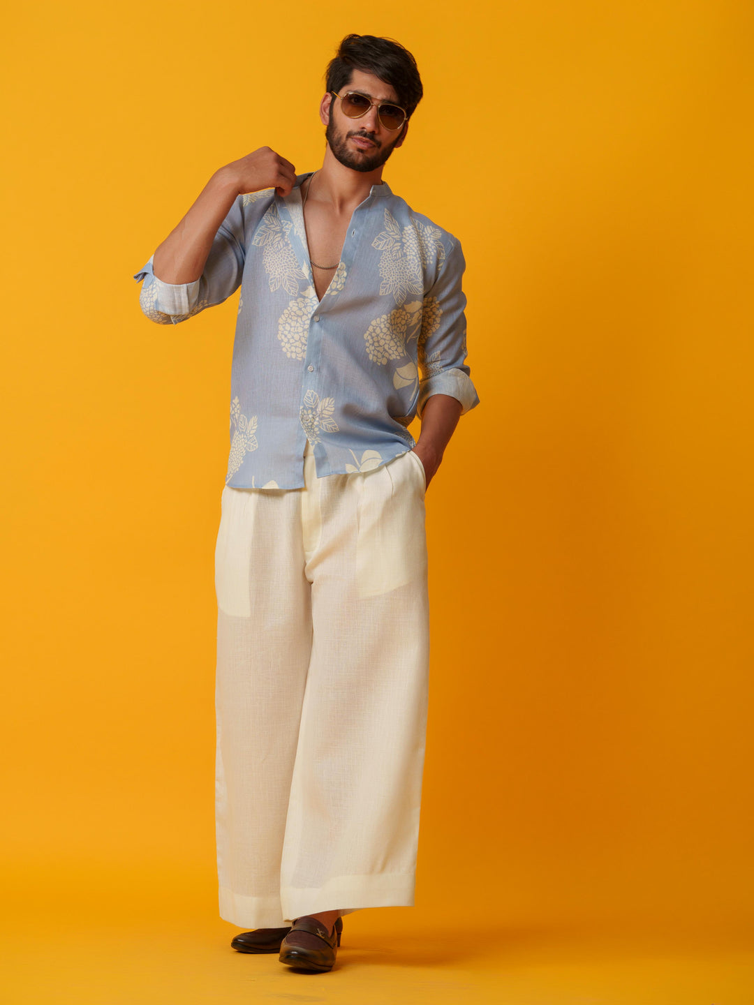 Cedar - Premium Printed Linen Shirt for Men